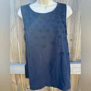 Ann Taylor Tank Top (Black) size large